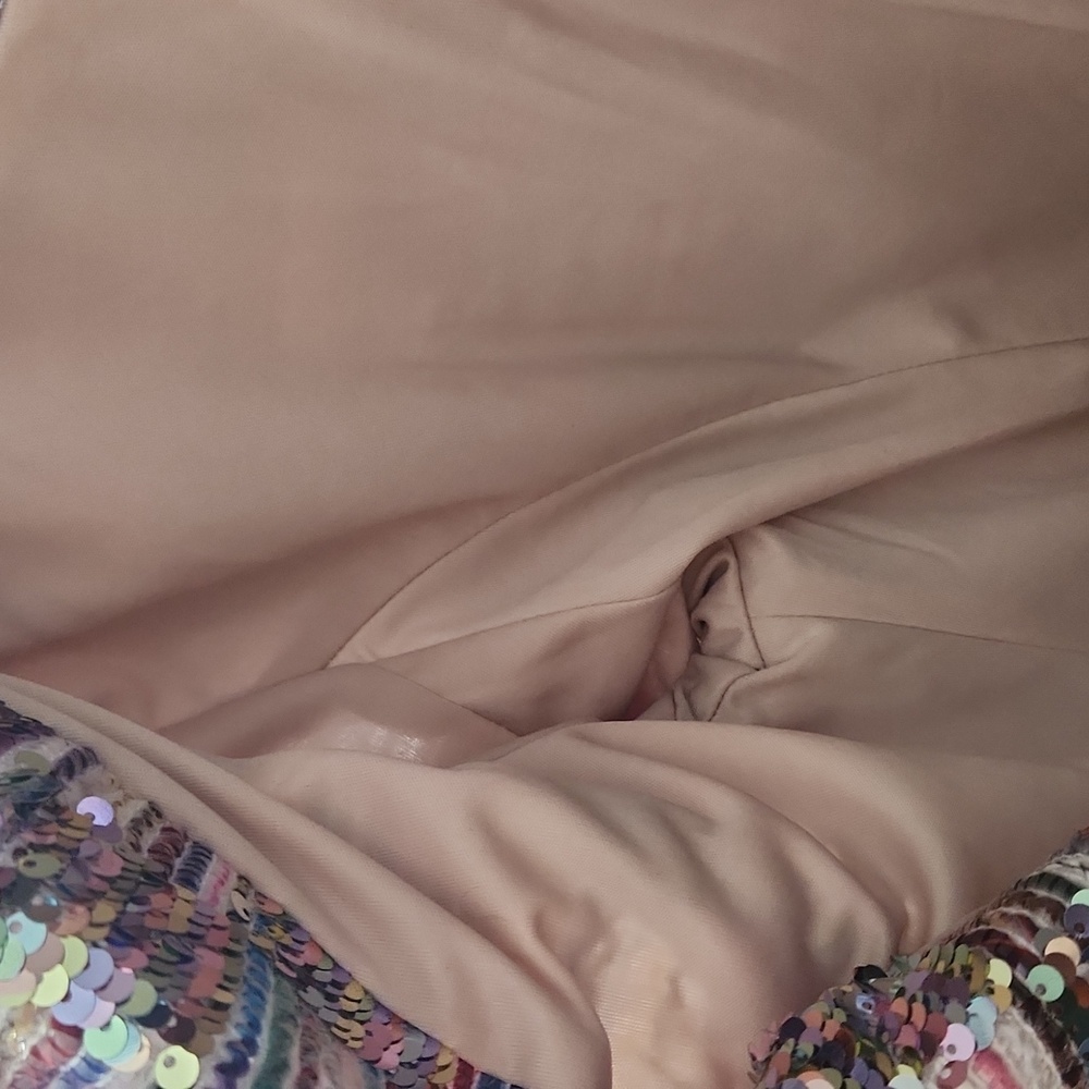 Main Strip Multicolor Sequin Jacket Size Medium N… - image 7